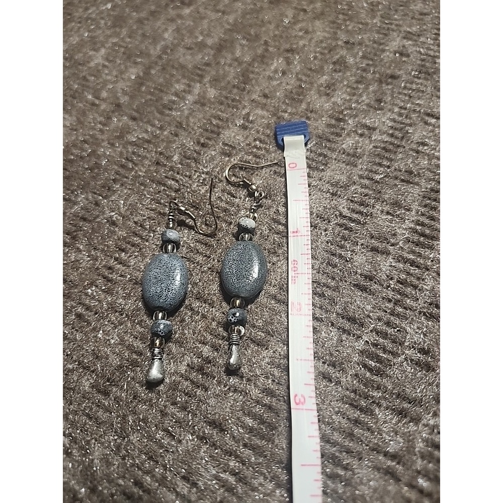 Ceramic‎ Dangle Earrings - Picture 3 of 3